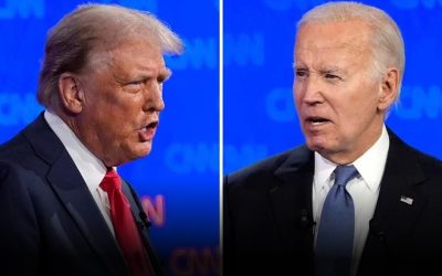 Biden y Trump chocan cara a cara durante el primer debate en la carrera por la Casa Blanca