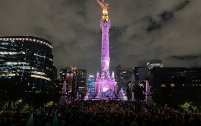 Trabajadores del poder judicial protestaron contra Reforma de AMLO en el Ángel de la Independencia
