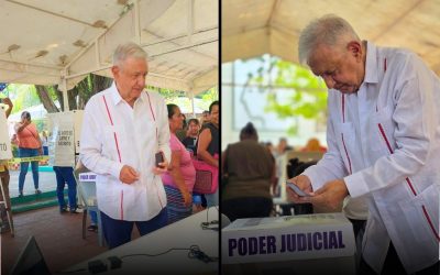 Expresidente AMLO reapareció y votó en elección judicial