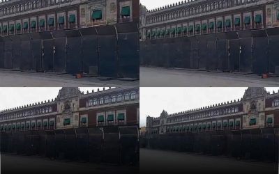 Colocan vallas metálicas en el Zócalo y Palacio Nacional ante marcha de la Generación Z